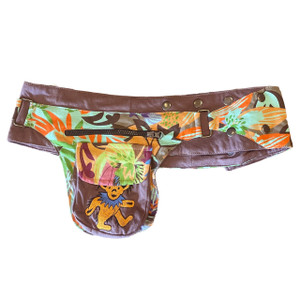 Grateful Dead  IKO BEAR BELT Cotton Snap Wrap Belt With Embroidered Iko Bear