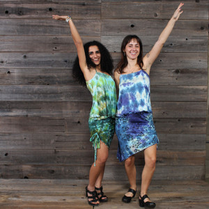 ELECTRIC KOOLAID TOP Viscose Lycra Multi Steal Your Face or Multi Bear Print Reversible Spaghetti Strap Flowy Top One Side Plain, One Side Print