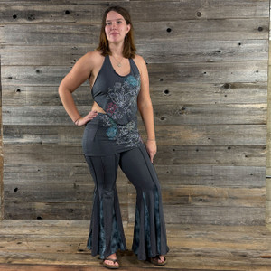 COSMIC GARDEN TOP Cotton Lycra Tie Dye Chest Cover Up