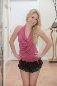 ANDREA SHORT  Rayon Spandex Hand Tie Dye Ruffle Hot Shorts