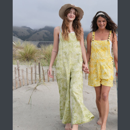 STARSTRUCK  JUMPSUIT Cotton Celestial Print Tie Dye Cotton  Adustable Strap Jumpsuit w/ Outside Pockets