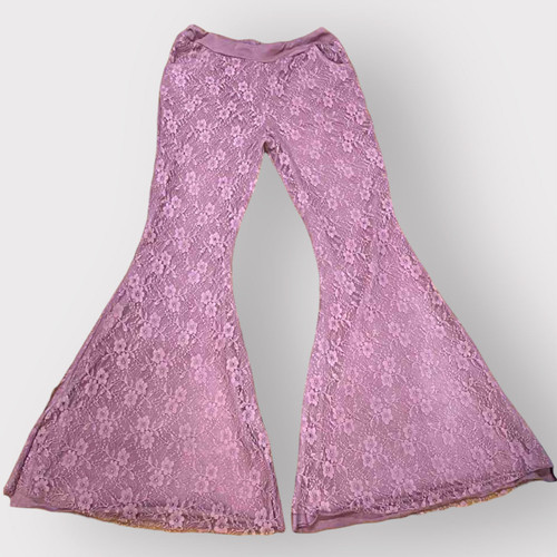 GRACE PANTS Lace Outer & Cotton Spandex lined Bell Bottom Pants