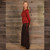 LAURA TOP Rayon Spandex Solid Long Sleeve Top w/ Side Cinches