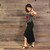 GEMMA PANTS - Rayon Spandex Hi-Lo Ruffle Cinch Pants