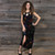 HEY BABE DRESS Spandex Rayon Mudmee Tie Dye Circle Neck Line Maxi Dress w/ Front Slit