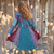 DREAMCATCHER JACKET Cotton Patchwork Double Collar Scallop Cut Zip Up Jacket w/ pockets
