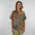 JASPER SHIRT Nepali Striped Patchwork Over dyed Cotton Button-Up Men's Shirt