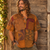 BOHDI SHIRT Nepali Striped Patchwork Over dyed Cotton Button-Up Men's Shirt