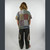 NEW SPEEDWAY BOOGIE PANTS Cotton Stonewash Multi GD Print 6 Pocket Patckwork Cargo Pants