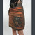 OLOMPALI SKIRT Cotton Spandex Tie Dye Dye Stonewash Razor Cut Mini Skirt w/ Attachted Pocker &  Tonal Grateful Dead Bear Embroidery - Brown
