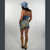 BOOGIE NIGHTS TOP Soft Stretch Denim 2 Tone V Neck Crop Top