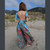 ENCHANTED JUMPSUIT Rayon Sari Patchwork Halter Wide Leg  Jumpsuit w/ Back Bobbing Waist & Side Zip