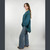 MEADOWLARK TUNIC Rayon Crepe 2 Button Long Sleeve Kurtha w/ Ari Embroidery
