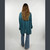 MEADOWLARK TUNIC Rayon Crepe 2 Button Long Sleeve Kurtha w/ Ari Embroidery