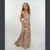 ROSE BUD MAXI DRESS Cotton Drawstring Halter Maxi Dress w/ Smocking Back - Rose Print