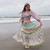 PAISLEY SWIRL SKIRT Hippie Boho Cotton Paisley Patchwork Maxi Skirt