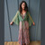GRACE WRAP TOP Lace Outer & Cotton Spandex lined Wide Sleeve Wrap Top