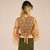 GRACE WRAP TOP Lace Outer & Cotton Spandex lined Wide Sleeve Wrap Top