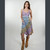 APRIL MAY SHORT DRESS Cotton Floral Print Overdye Patchwork  Sweetheart Neckline Halter Short Dress  w/ Scalloped Hem Line & Outside Pockets