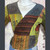 ROSIE COVER UP Cotton Patchwork Wide Sleeve Wrap Top w/ Grateful Dead Block Prints