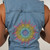 BOOGIE NIGHTS VEST Stretch Denim Button Up Vest w/ Rainbow Mandala Embroidery