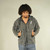 ESTIMATED HOODIE Heavy Striped Cotton Zip Up Hoodie w/ Pockets & Grateful Dead SYF Embroidery