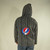 ESTIMATED HOODIE Heavy Striped Cotton Zip Up Hoodie w/ Pockets & Grateful Dead SYF Embroidery