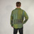 ROAD TRIP SHIRT Striped Cotton Patchwork Long Sleeve Collar Shirt w/ Front Chest Pocket
