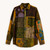 JOURNEY SHIRT Shining Wash Cotton Printed Patchwork Long Sleeve Collar Shirt w/ Front Chest Pocket