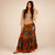 EARTH MAMA MAXI SKIRT Cotton Patchwork Skirt w/ Elastic Drawstring Waist