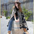 DONNA BEAR SHAWL Pashmina Shawl w/ Hand Stictching Faux Fur Collar & Bobbles & Inside Pocket w/ GD  Bear Applique' Embroidery