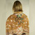 DONNA BEAR SHAWL Pashmina Shawl w/ Hand Stictching Faux Fur Collar & Bobbles & Inside Pocket w/ GD  Bear Applique' Embroidery