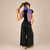 WILD FLOWER PANTS Stonewash Cotton Patchwork Elastic Waist Wide Leg Flowy Pants  w/  Flower Applique' , Embroidery, Hand Stiching & Razor Cut & Pockets