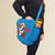 Grateful Dead Cotton Square Shoulder Bag w/ 2 Extra Zipper Pockets, 2 Bottle Pockets Adjustable Strap & Grateful Dead Stealie & Bear Print