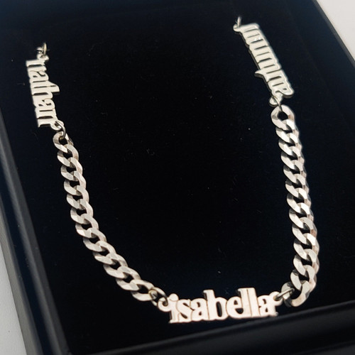 Three Names Cuban Chain Silver