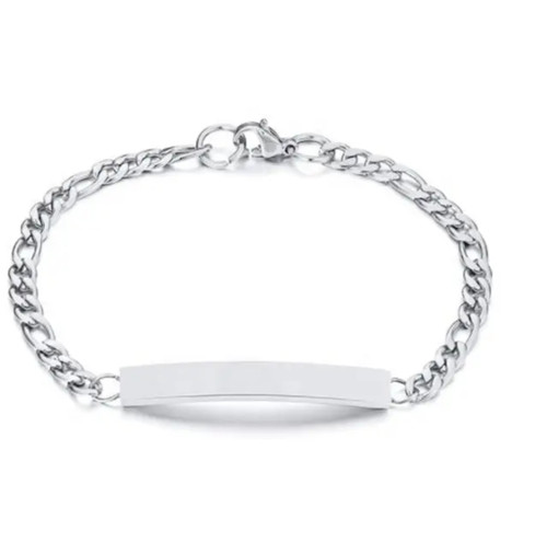 Adult ID Bracelet Luxury Stainless Steel