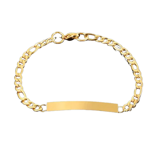 Adult ID Bracelet Stainless Steel (Gold)