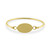 Oval ID Bangle Gold Steel