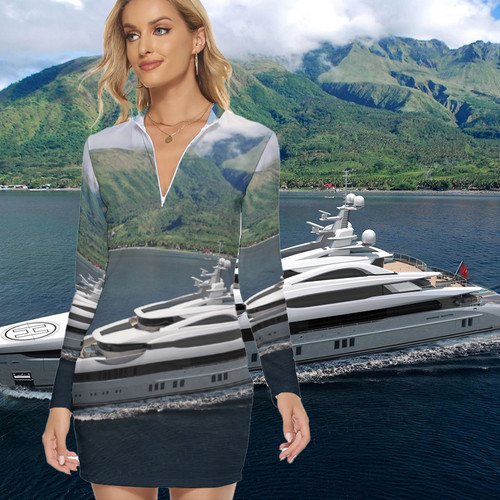 Custom Yacht Zip Front Dress