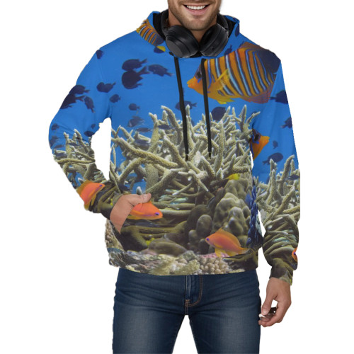 fantasea coral reef pullover hoodie
