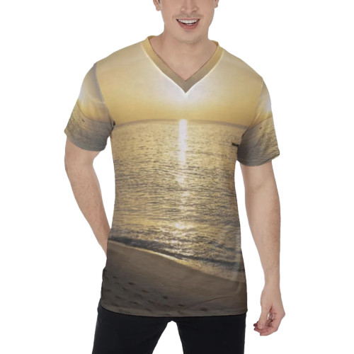 meads bay sunset v neck t shirt