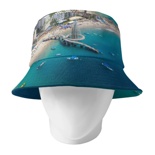 playa los muertos puerto vallarta bucket hat