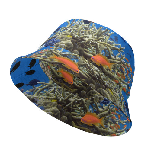 fantasea coral reef bucket hat