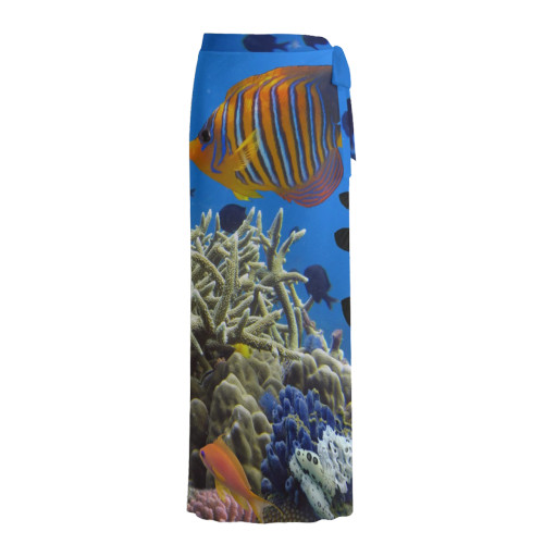 fantasea coral reef sheer wrap skirt