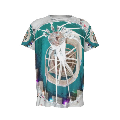muelle arriba puerto vallarta round neck t shirt