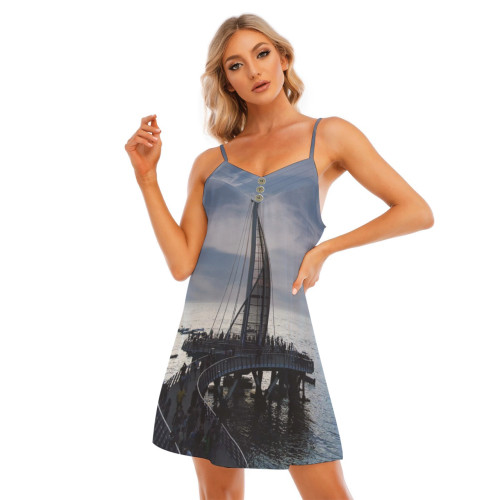 puerto vallarta moonlit muelle de playa los muertos v neck cami dress