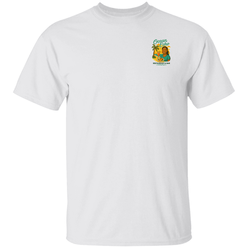 Ocean Echo Restaurant & Bar Tee – Meads Bay Anguilla (White Edition)