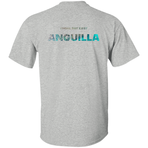Shoal Bay East Anguilla Ocean Letter Tee – Caribbean Water Texture Beach Shirt
