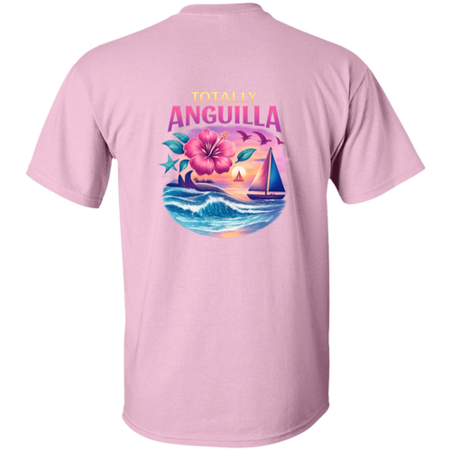 Totally Anguilla Sunset Sail Tee – Tropical Hibiscus Ocean T-Shirt