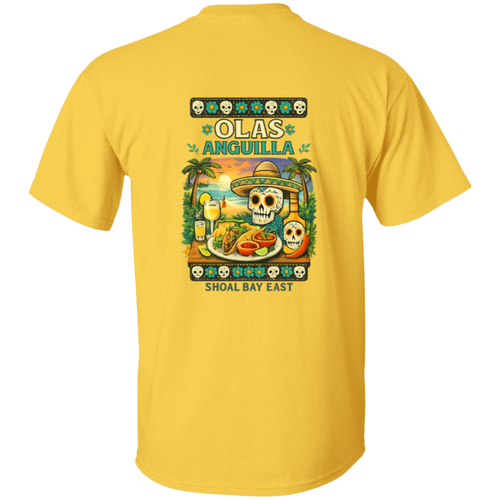 Olas Anguilla Calavera Shores Tee – Shoal Bay East Skeleton Beach Shirt